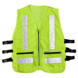 [ST-6-600-620] CHALECO MALLA ALTA VISIBILIDAD DE POLIESTER Y REFLEJANTE DE 2&quot; VERDE - UNITALLA