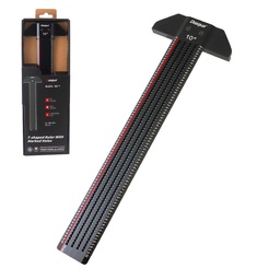 [STWS-1804-5343] REGLA DE ALUMINIO EN FORMA DE T CON AGUJEROS PARA MARCADO 10&quot;