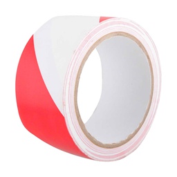 [TP-1020] CINTA DE SEÑALIZACION BLANCO/ROJO 50mm X 18M (CAJA C/48 PZAS - PRECIO X PIEZA)