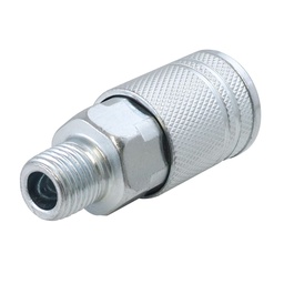 [W-70487] COPLE RAPIDO DE ACERO CROMADO MACHO 1/4" NPT INDUSTRIAL