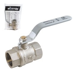[WV-40020] VALVULA DE ESFERA NIQUELADA ROSCABLE WOG 400 1&quot; (CAJA C/6 PZAS - PRECIO X PIEZA)