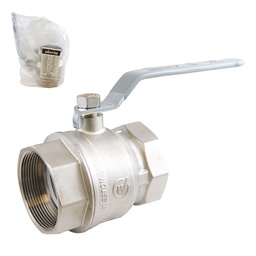 [WV-40045] VALVULA DE ESFERA NIQUELADA ROSCABLE WOG 400 3" (CAJA C/2 PZAS - PRECIO X PIEZA)