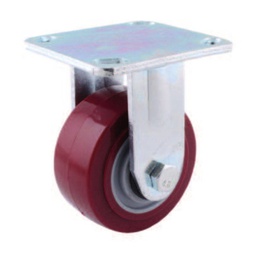 [Y-1067-125] RODAJA MARRON PU FIJA 5X2"