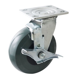 [Y-1177-150] RODAJA PU VERDE C/NAILON GIRA. C/FRENO 6X2" USO RUDO