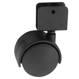 [Y-2135-40] RODAJA TIPO YOYO C/PLACA &quot;U&quot; 40X40MM (Precio x pieza - Empaque c/4 pzas)