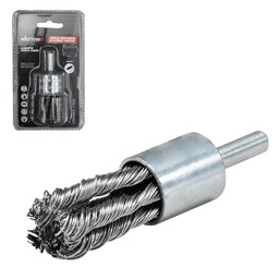 [Z-10090] CEPILLO TIPO BROCHA TRENZADO 3/4&quot; C/VASTAGO 1/4&quot; A. AL CARBON .020''