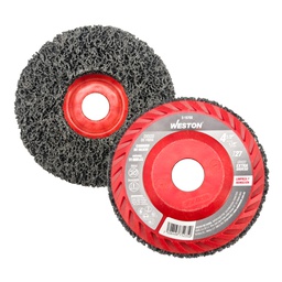 [Z-15700] DISCO D/FIBRA NEGRO P/LIMPIEZA STRIP DENS. MED. 4-1/2x7/8" T27 SiC (Precio x Pza. - Emp. c/5 Pzs.)