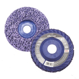 [Z-15705] DISCO D/FIBRA MORADO P/LIMPIEZA STRIP ALTA DENS. 4-1/27/8&quot; T27 SiC (Precio x Pza. - Emp. c/5 Pzs.)