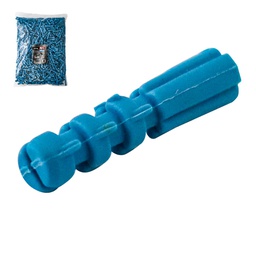 [Z-39815] TAQUETE PLASTICO AZUL 3/16" X 22 MM (Precio x Pieza - Bolsa C/1000 piezas)