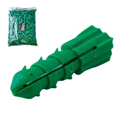 [Z-39830] TAQUETE PLASTICO VERDE 3/8&quot; X 35 MM (Precio x Pieza - Bolsa C/1000 piezas)