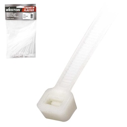 [Z-51220] CINCHO PLASTICO BLANCO 4.8 X 380MM    (bolsa c/100)