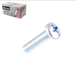 [ZN-07040-C] TORNILLO ESTUFA CABEZA COMBINADA 1/4 X 1" (Precio x Caja - Caja c/100 pzas)