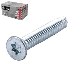 [ZN-27110-C] TORNILLO  C.PLANA TORX T/F GALV. 1/4X1-1/2 (Precio x Caja - Caja c/200 pzas)