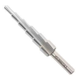[PT1100] BROCA ESCALONADA M2 1/8"-1/2" ZN 1/4"