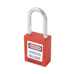 [RL9010] CANDADO PLASTICO BLOQUEO ROJO 38X44