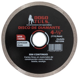 [SQ1206] DISCO DE DIAMANTE RIN CONTINUO 4-1/2&quot;