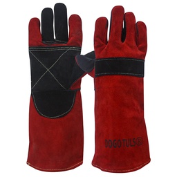 [HW3032] GUANTE SOLDADOR CEJILLA REFUERZO ROJO