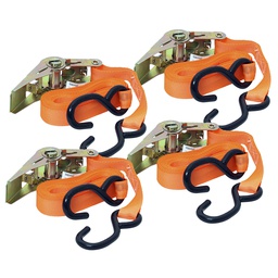 [CR5004] JGO DE 4 SUJETACARGAS 1&quot;X3M CON MATRACA