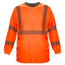 [QB1013] PLAYERA NARANJA REFLEJANTE LARGA G