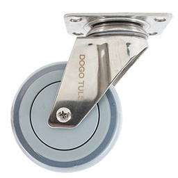 [ZF5173] RODAJA ACERO INOX TPR GIRATORIA 4"