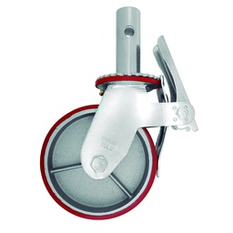 [ZF5154] RODAJA ANDAMIO FIERRO Y PU GIRA FRENO 6"