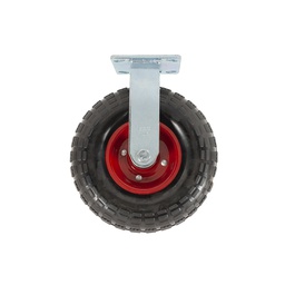 [ZF5223] RODAJA DE HULE SOLIDO FIJA 10"