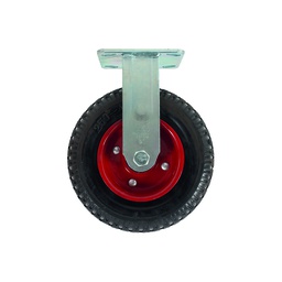 [ZF5222] RODAJA DE HULE SOLIDO FIJA 8"
