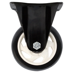 [ZF5085] RODAJA DE PVC NEGRO FIJA 5"