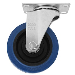 [ZF5124] RODAJA GOMA ELASTICA AZUL GIRATORIA 4"