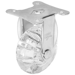 [ZF5250] RODAJA PU TRANSPARENTE FIJA 2" 