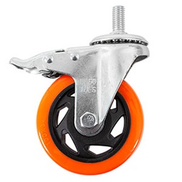 [ZF5197] RODAJA PVC NARANJA ESPI ROSC 1/2 FRENO 4