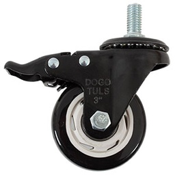 [ZF5192] RODAJA PVC NEGRO ESPI ROSC 1/2 FRENO 3"