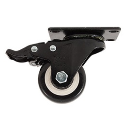 [ZF5185] RODAJA PVC NEGRO GIRATORIA FRENO 2 1/2"