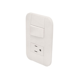 [FU1450] PLACA APAGADOR SENCILLO CONTACTO ATTERRIZADO CLASICA