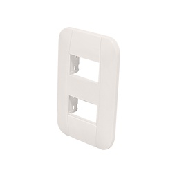 [FU0891] PLACA PLASTICA 2 VENTANAS COLOR BEIGE