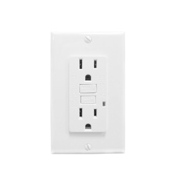 [FU1327] CONTACTO DOBLE ATERRIZADO GFCI PARA PLACA PLASTICA