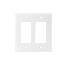 [FU1320] PLACA PLASTICA 2 VENTANAS COLO R BLANCO