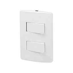 [FU1460] PLACA 2 APAGADORES SENCILLOS HABITAT