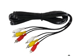 [FU0644  ] CABLE RCA DE AUDIO/VIDEO 6 CONECTORES MACHOS 2.75M