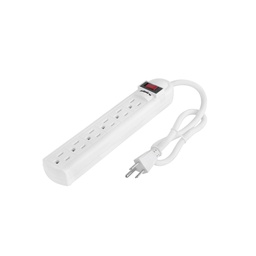 [FU0175] BARRA MULTICONTACTO 6 TOMAS ATERRIZADAS SUPRESOR 110J