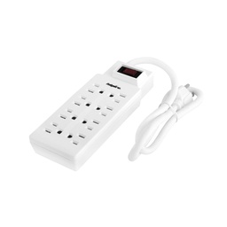 [FU0578] BARRA MULTICONTACTO 8 TOMAS ATERRIZADAS SUPRESOR 270J 75 CM