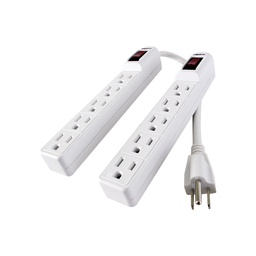 [FP0056] BARRAS MULTICONTACTOS 5 TOMAS JUEGO 2 PIEZAS