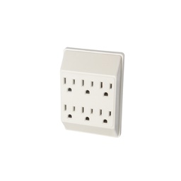 [FU0177] MULTICONTACTO 6 TOMAS ATERRIZADAS