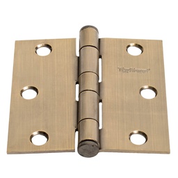 [PF0121] BISAGRA CUADRADA PREMIUM 3&quot;X3&quot;ACERO LATON ANT BLISTER 2 PZS