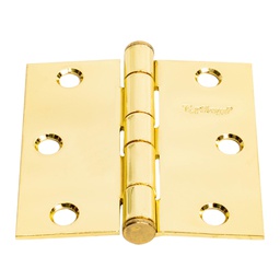 [PF0120] BISAGRA CUADRADA PREMIUM 3&quot;X3&quot;ACERO LATONADO BLISTER 2 PZS