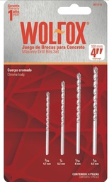[WF1119] BROCA PARA CONCRETO SET 4 PIEZAS