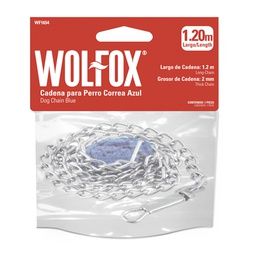 [WF1654] CADENA PARA PERRO CORREA AZUL2MM X 1.2M (48&quot;)