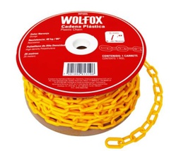 [WF9355] CADENA PLASTICA AMARILLA 1/4"25M