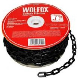 [WF9357] CADENA PLASTICA NEGRA 1/4"25M