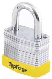 [PF0140] CANDADO LAMINADO 40MM GANCHO CORTO 4 PZS
